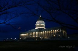 Utah State Capitol at night